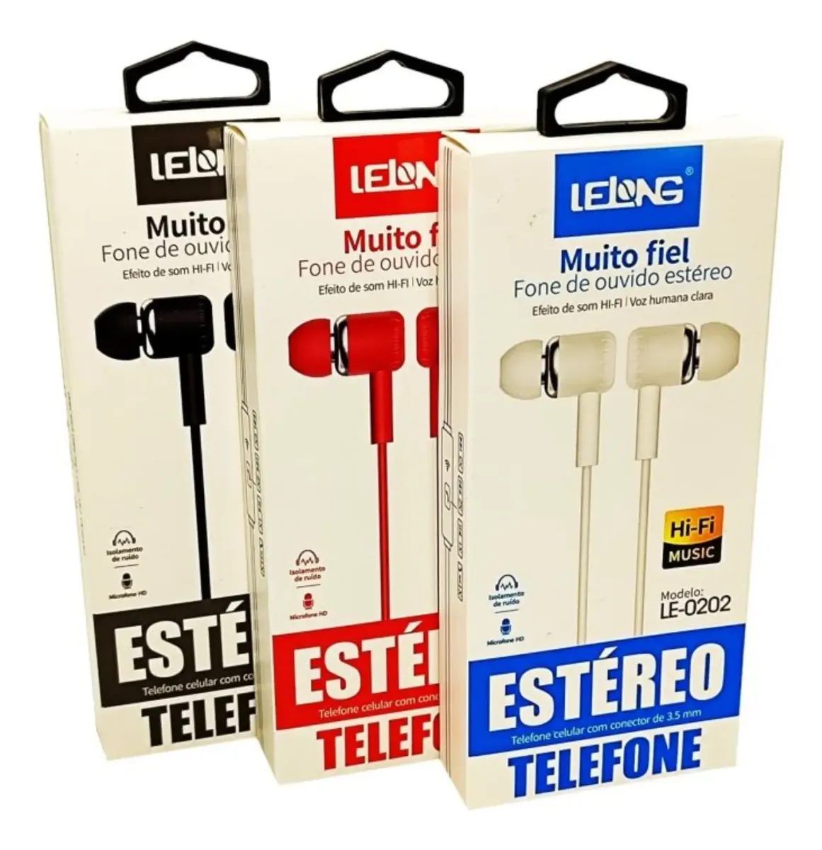 Fone Ouvido Auricular C/ Mic P2, Lelong Le-0202