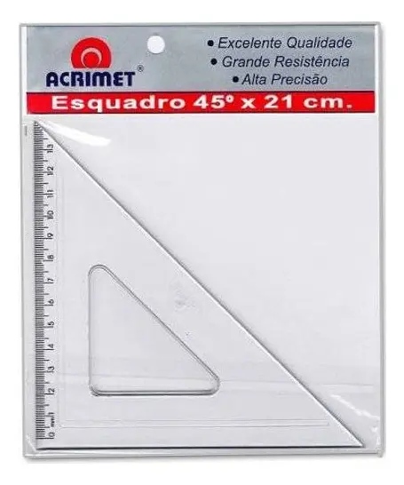Esquadro Poliestireno 45 Graus 21cm